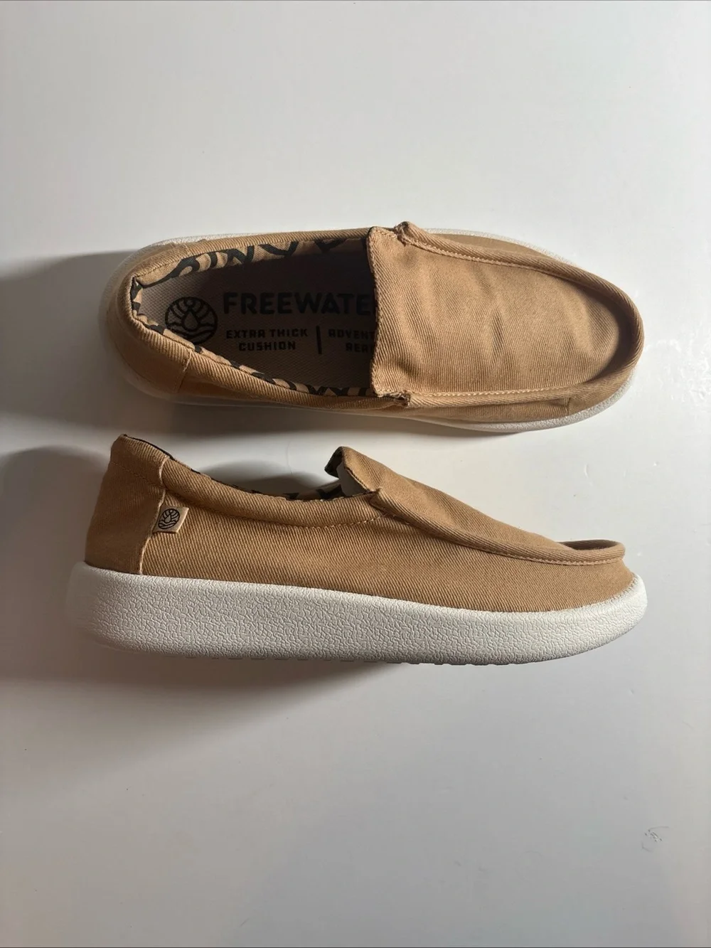 Freewaters Men’s Slip-On Canvas Shoes in Tan